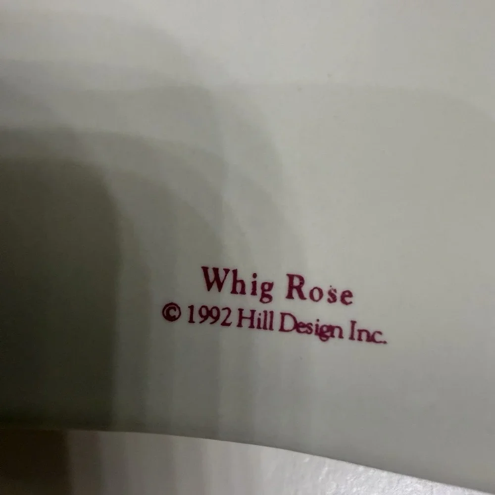 Celebration of American Quilts Hanging Tile new porcelain Whig Rose 1992